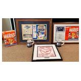 LL- 1991 Minnesota Twins World Champions Memorabilia Collection with Framed Cereal Boxes and Homer Hanky