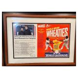 LL- 1991 Minnesota Twins World Champions Memorabilia Collection with Framed Cereal Boxes and Homer Hanky
