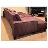 LL - Comfortable Upholstered Sectional Couch with Ottoman