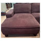LL - Comfortable Upholstered Sectional Couch with Ottoman
