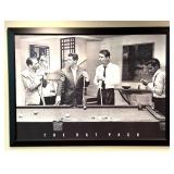 LL - Large Framed Rat Pack Black and White Wall Art Print