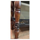 LL - Decorative Wood Console Table with Drawers and Floral Accents