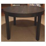 LL - IKEA Bjursta Extendable Round Black Dining Table