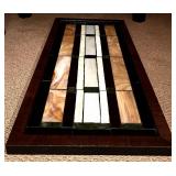 LL - Framed Rectangular Stained Glass Panel