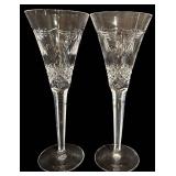 LL - Pair of Waterford Crystal Millennium Collection Champagne Toasting Flutes