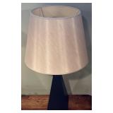 LL - 28 Inch Table Lamp with Black Base and Silky Shade