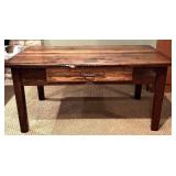 LL - Vintage Fond du Lac Table Mfg Co Wooden Table with Drawer