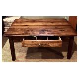 LL - Vintage Fond du Lac Table Mfg Co Wooden Table with Drawer