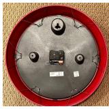 LL - IKEA PERSBY Red Metal Wall Clock, 14 Inch