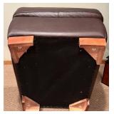 LL - Brown Leather Ottoman