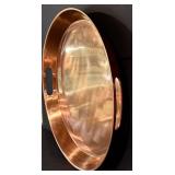 LL - Set of Copper Finish Entertaining Pieces - Platter, Punch Bowl, Pitcher, Water Can, Candle Holders