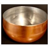 LL - Set of Copper Finish Entertaining Pieces - Platter, Punch Bowl, Pitcher, Water Can, Candle Holders