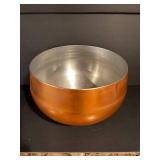 LL - Set of Copper Finish Entertaining Pieces - Platter, Punch Bowl, Pitcher, Water Can, Candle Holders