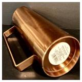 LL - Set of Copper Finish Entertaining Pieces - Platter, Punch Bowl, Pitcher, Water Can, Candle Holders