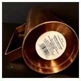 LL - Set of Copper Finish Entertaining Pieces - Platter, Punch Bowl, Pitcher, Water Can, Candle Holders