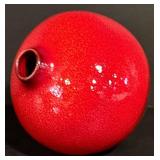 LL - Collection of Red Ceramic Serveware and Decor - Casserole, Pitcher, Vases, Mug, Floral Plate