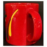 LL - Collection of Red Ceramic Serveware and Decor - Casserole, Pitcher, Vases, Mug, Floral Plate