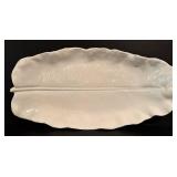 LL - Ceramic Kitchenware Set with Leaf Platter, Lidded Tureen, and Yellow Mugs