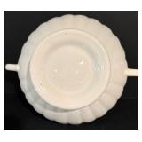 LL - Ceramic Kitchenware Set with Leaf Platter, Lidded Tureen, and Yellow Mugs