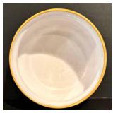 LL - Ceramic Kitchenware Set with Leaf Platter, Lidded Tureen, and Yellow Mugs