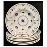 LL - Vintage Denmark Blue and White Dinnerware Set Plates, Bowls, Saucers, Mugs