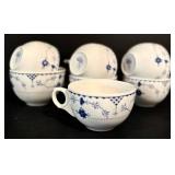 LL - Vintage Denmark Blue and White Dinnerware Set Plates, Bowls, Saucers, Mugs