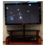 LL - Pioneer 60 Inch Plasma TV with Glass and Wood Stand