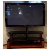 LL - Pioneer 60 Inch Plasma TV with Glass and Wood Stand