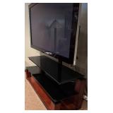 LL - Pioneer 60 Inch Plasma TV with Glass and Wood Stand