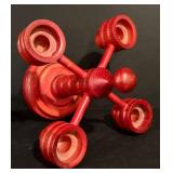 LL - Vintage Swedish Wooden Decor Collection with Dala Horses and Candleholder