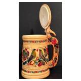 LL - Vintage Swedish Wooden Decor Collection with Dala Horses and Candleholder