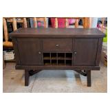 G - Dark Wood Sideboard Buffet Cabinet with Wine Storage