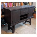 G - Dark Wood Sideboard Buffet Cabinet with Wine Storage