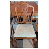 DR - Wood Dining Table with 6 Chairs and 3 Leaves