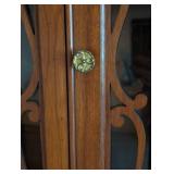 LR - Vintage French Provincial Display Cabinet with Carved Details