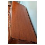 DR - Vintage Wood Sideboard Buffet with Ornate Brass Hardware