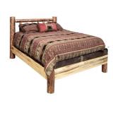 G - Montana Woodworks Glacier Brown King Platform Bed with Headboard