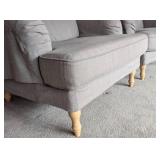 LR - Pair of Grey Ikea Upholstered Armchairs