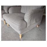 LR - Pair of Grey Ikea Upholstered Armchairs
