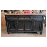 G - Liberty Furniture Hall Buffet Black with Natural Top