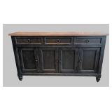 G - Liberty Furniture Hall Buffet Black with Natural Top