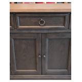 G - Liberty Furniture Hall Buffet Black with Natural Top