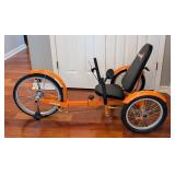 ML - Mobo Triton Orange Three-Wheel Recumbent Cruiser Tricycle