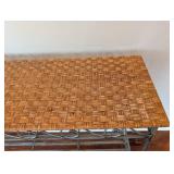 LR - Wicker Top Console Table with Metal Frame