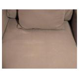 ML - Brown Chaise Armchair with Removable Cushion and Pillow