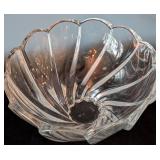 LR - Orrefors Crystal Bowl 4.5in High 7.5in Diameter