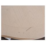 UL - Cream Painted Accent Table with Carved Details