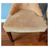LR - Pair of Pier 1 Upholstered Side Chairs with Button Tufting