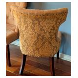 LR - Pair of Pier 1 Upholstered Side Chairs with Button Tufting