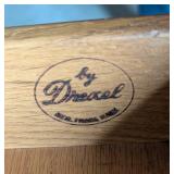 LR - Pair of Vintage Drexel Wood Side Tables with Drawer and Lower Shelf